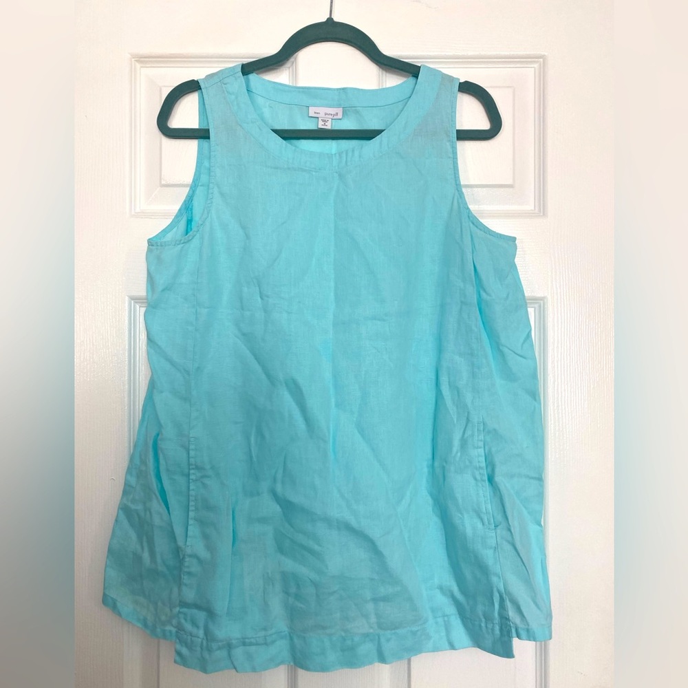 J.Jill Pure Jill Sleeveless Linen Tank Top in size Medium Petite